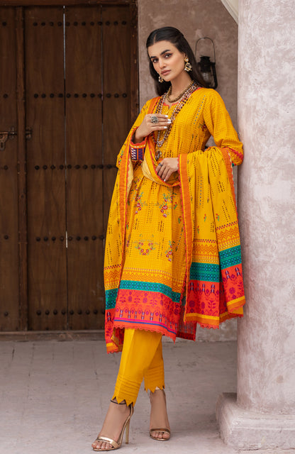 Alzohaib - 3-Piece Unstitched Digital Printed Cambric-MDP-2-23-08