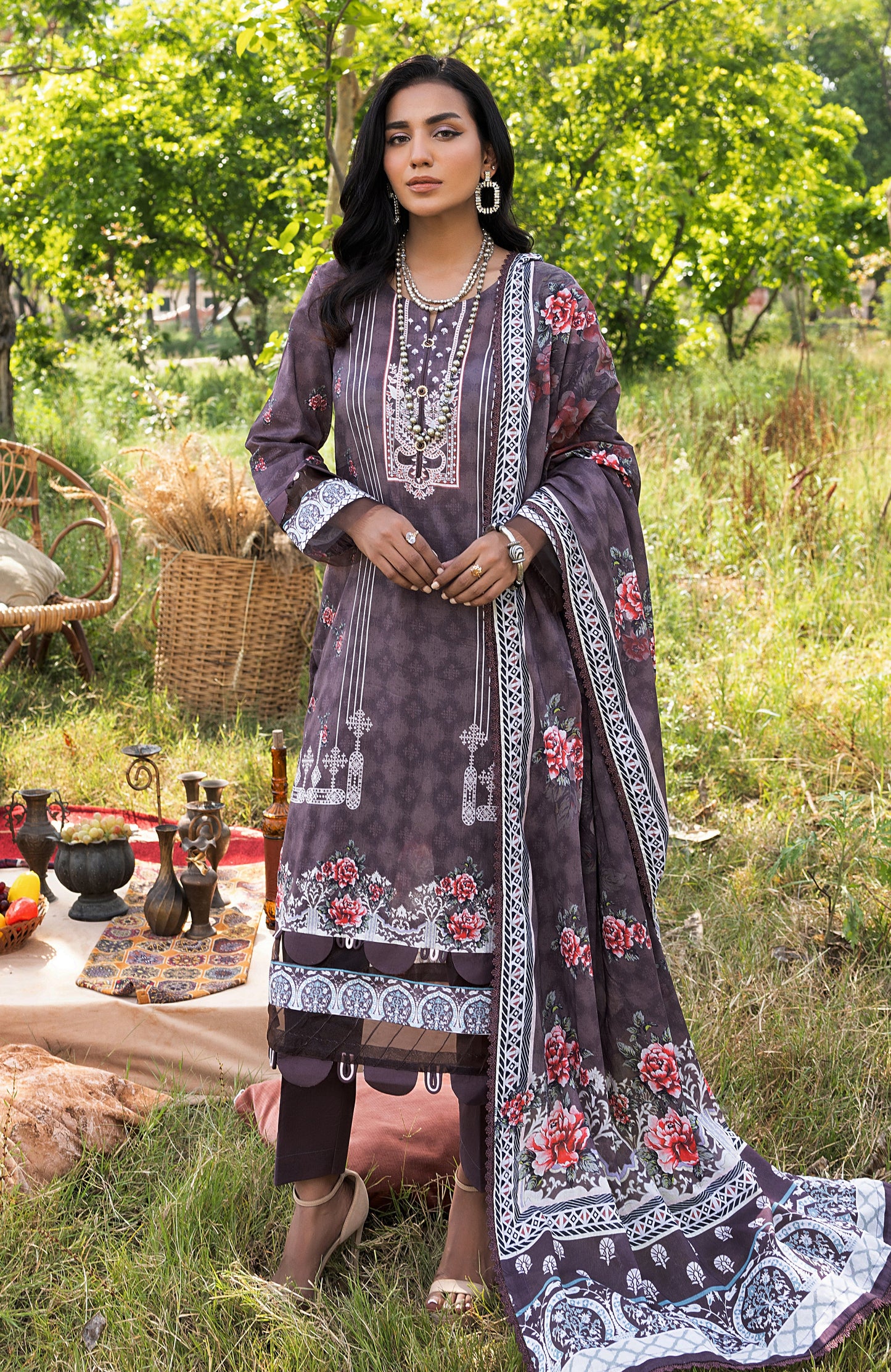 Alzohaib - 3 PIECE UNSTITCHED DIGITAL PRINTED LAWN-ADL-3-23-08