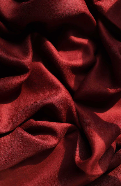 Seran - Wool Shawl - Maroon