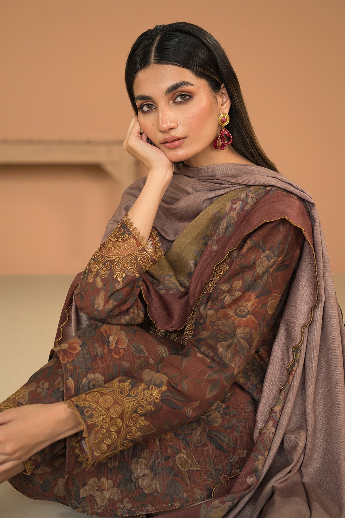 Baroque - DIGITAL PRINTED SLUB KHADDAR UF-481