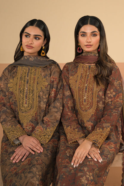 Baroque - DIGITAL PRINTED SLUB KHADDAR UF-482