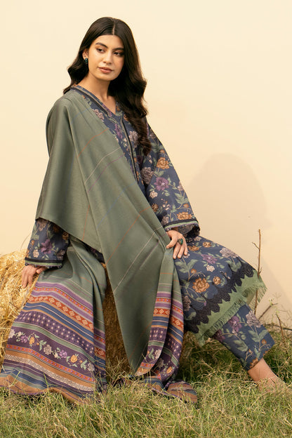 Baroque - DIGITAL PRINTED SLUB KHADDAR UF-492