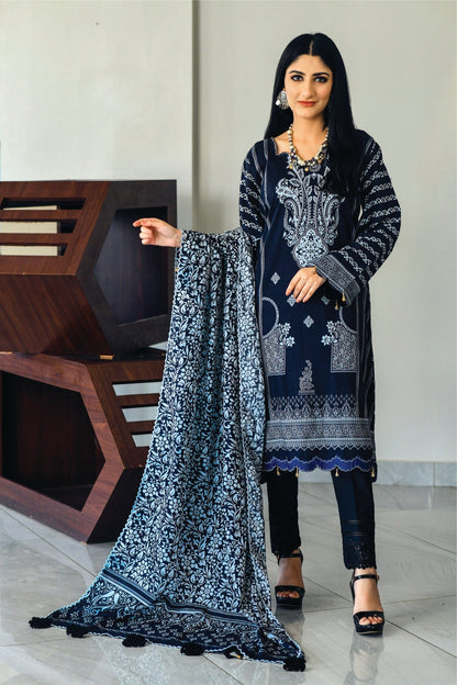 Bareeq Outfits - Black Printed Lawn – 2 PCS