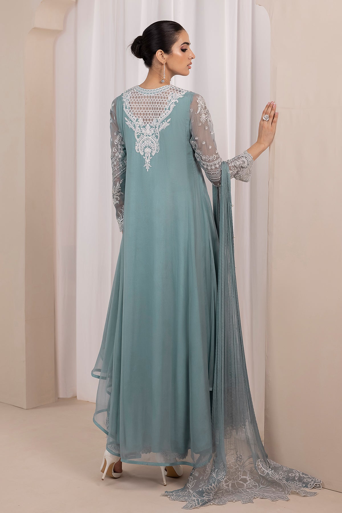 Baroque - EMBROIDERED CHIFFON FROCK PR-845