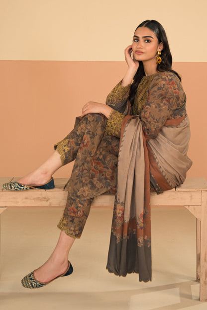 Baroque - DIGITAL PRINTED SLUB KHADDAR UF-482