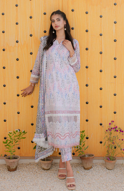 Alzohaib - 3-PIECE UNSTITCHED SUNSHINE PRINTKARI-SPK-23-09