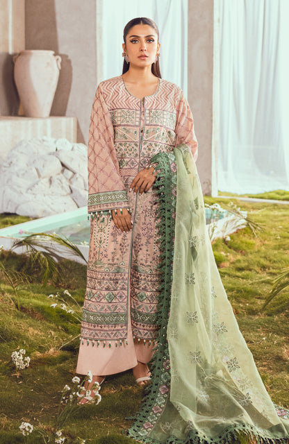 Alzohaib - 3 Piece Unstitched Luxury Embroidered Lawn-MLL-23-2-09