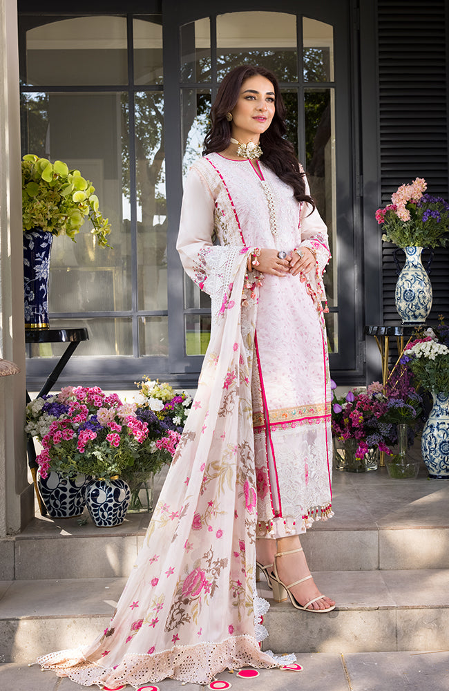 Alzohaib - 3 Piece Unstitched Luxury Embroidered Lawn-MLL-23-09