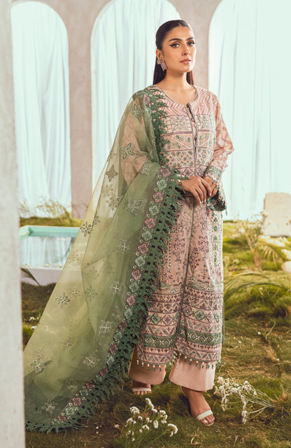 Alzohaib - 3 Piece Unstitched Luxury Embroidered Lawn-MLL-23-2-09