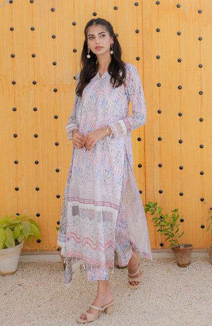 Alzohaib - 3-PIECE UNSTITCHED SUNSHINE PRINTKARI-SPK-23-09