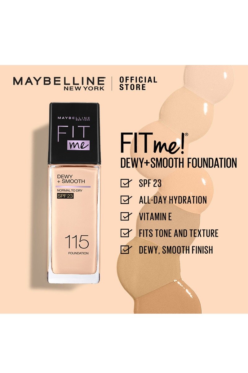 Fit Me! Dewy + Smooth Foundation - 128 Warm Nude