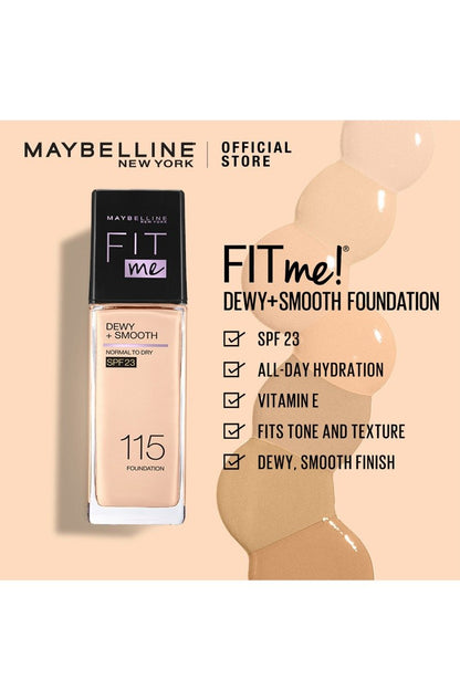 Fit Me! Dewy + Smooth Foundation - 128 Warm Nude