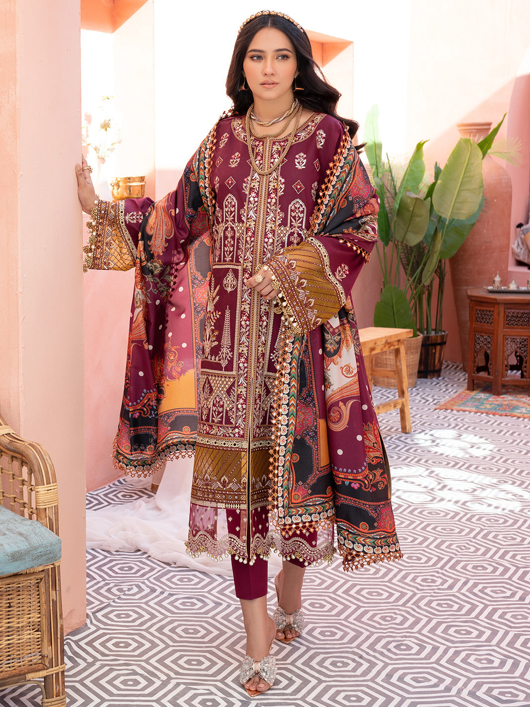 Binilyas - 903-B | Three Piece Unstitched