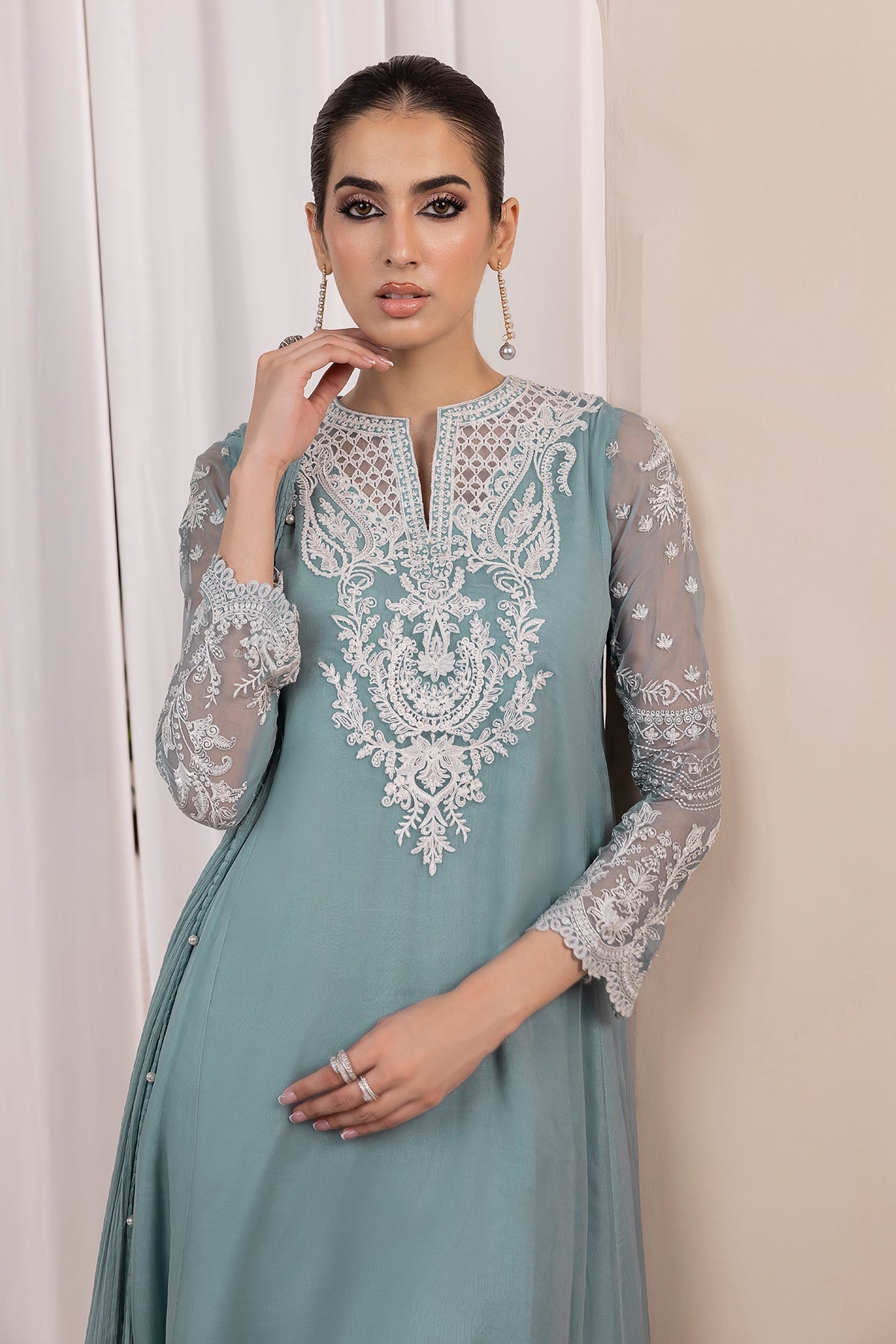 Baroque - EMBROIDERED CHIFFON FROCK PR-845