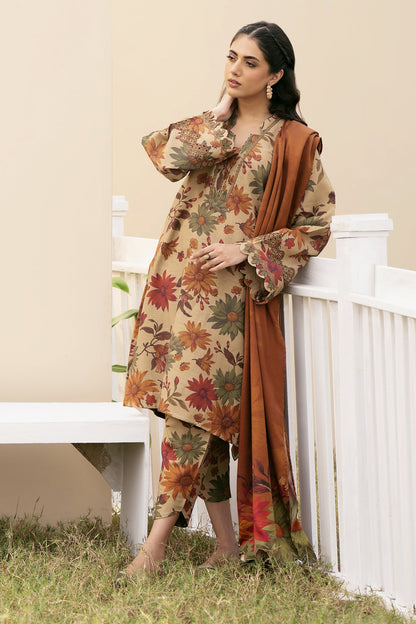 Baroque - DIGITAL PRINTED SLUB KHADDAR UF-493