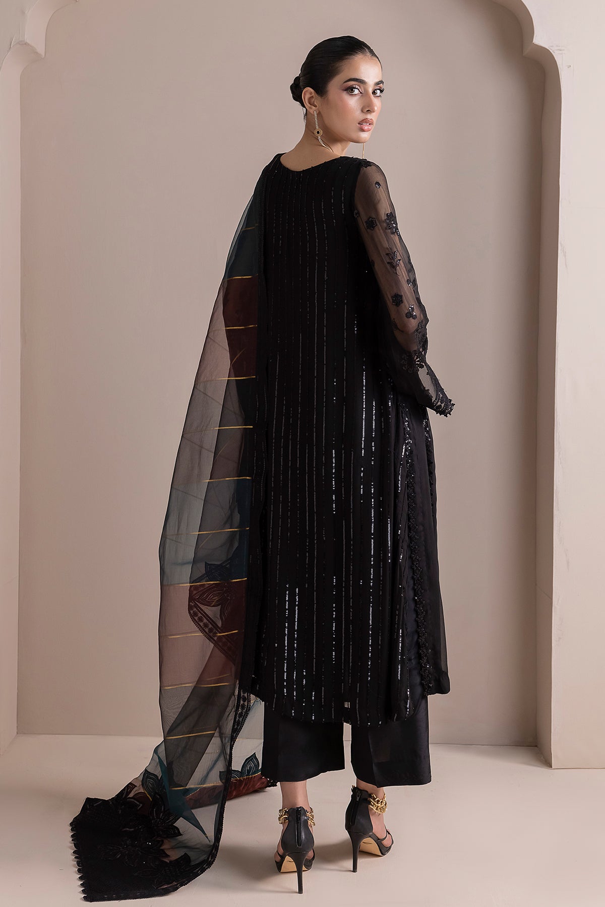 Baroque - EMBROIDERED CHIFFON FROCK PR-846