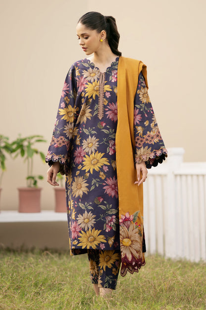 Baroque - DIGITAL PRINTED SLUB KHADDAR UF-494