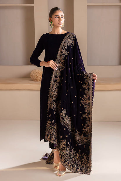 Baroque - EMBROIDERED VELVET SHAWL VS-41