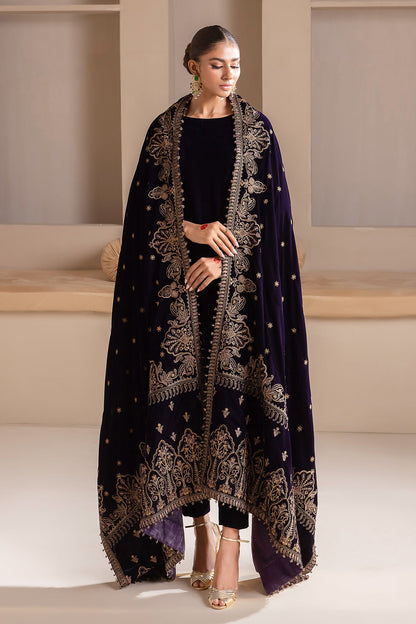 Baroque - EMBROIDERED VELVET SHAWL VS-41