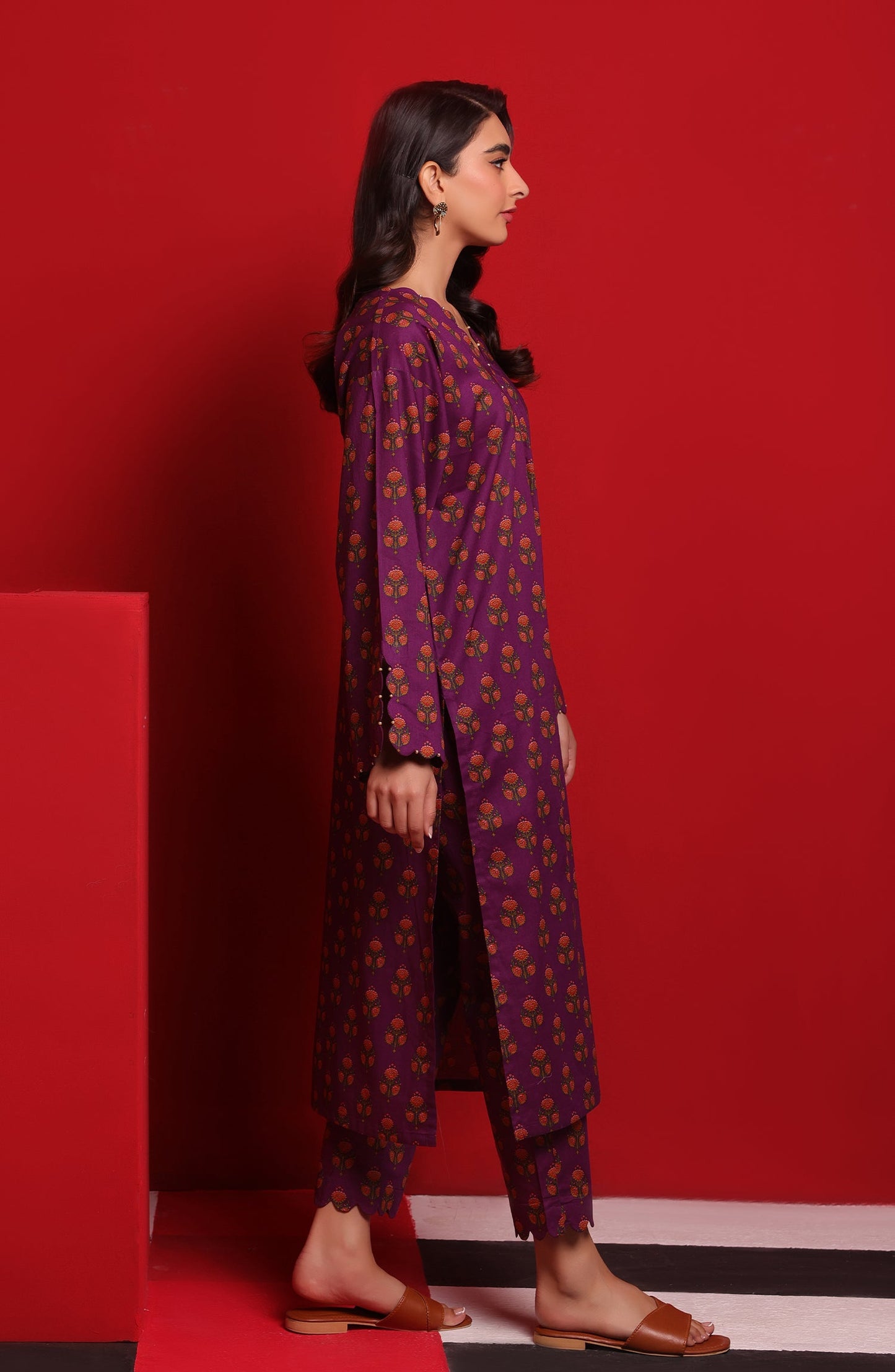 Orient - Stitched 2 Piece Printed Cambric Shirt and Cambric Pant