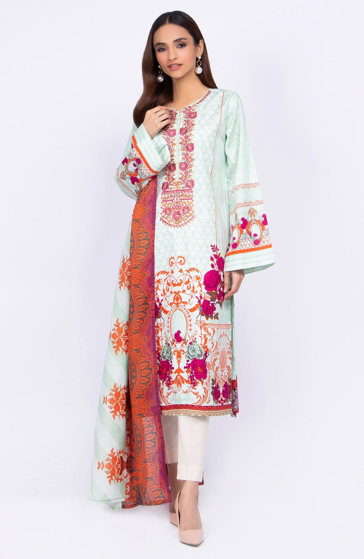 Orient - Unstitched 2 Piece Embroidered Lawn Suit