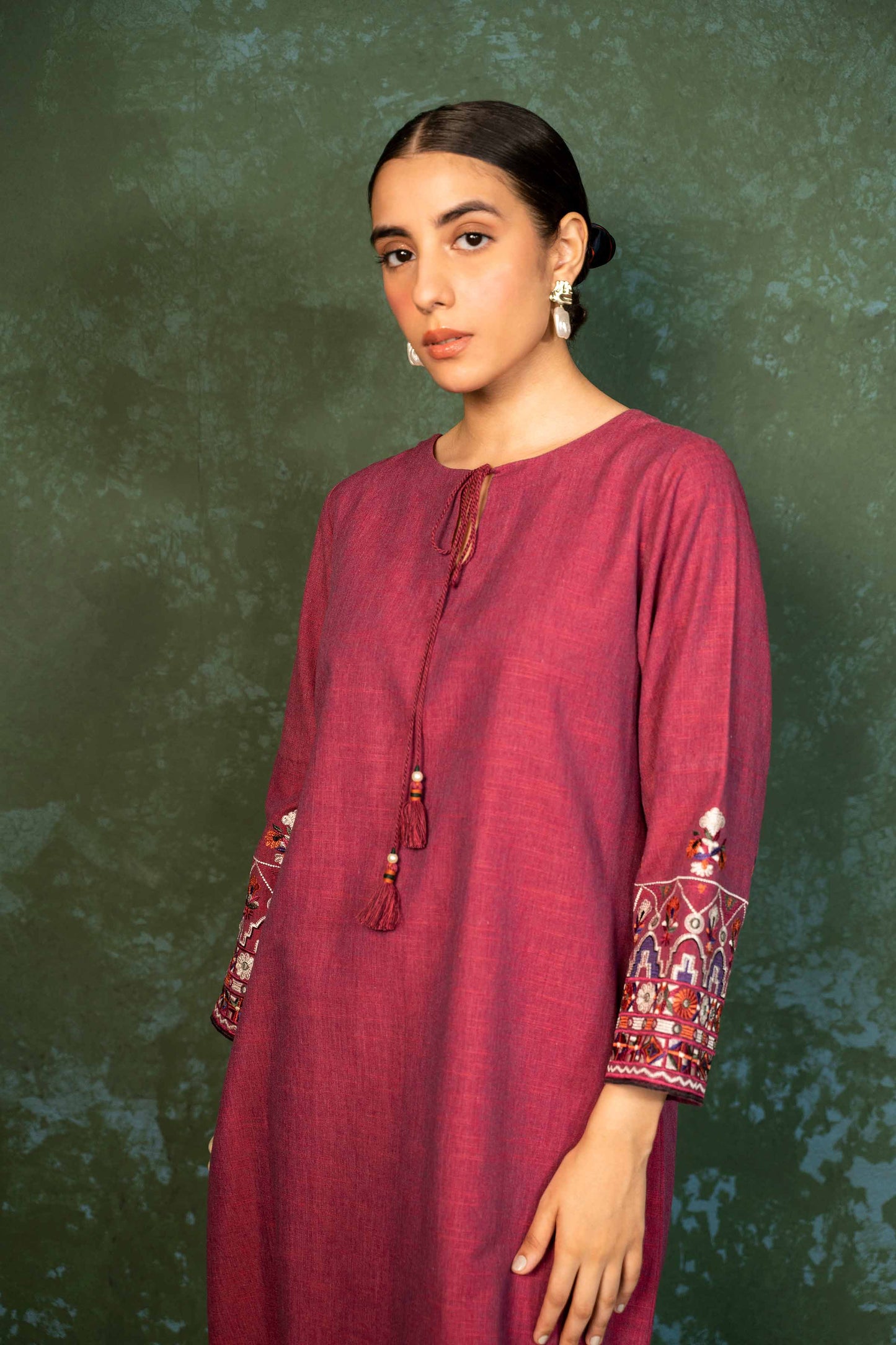 Nishat Linen - Embroidered Shirt - AW23-03