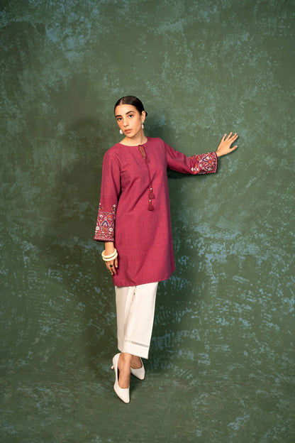 Nishat Linen - Embroidered Shirt - AW23-03