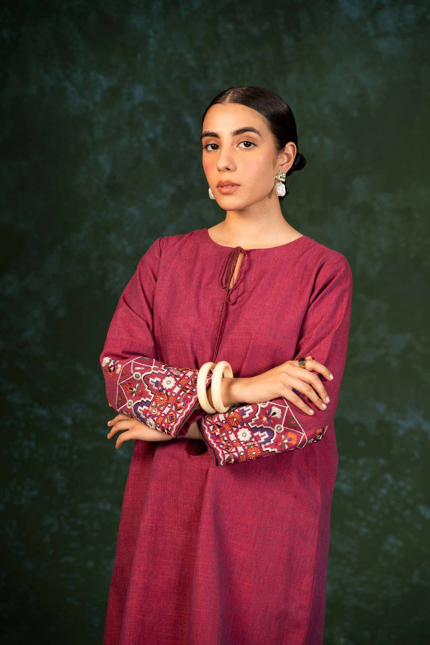 Nishat Linen - Embroidered Shirt - AW23-03