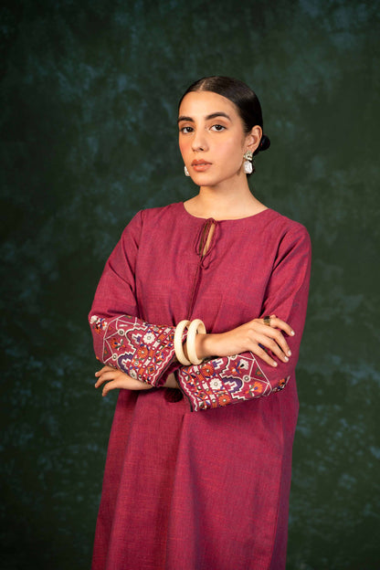 Nishat Linen - Embroidered Shirt - AW23-03