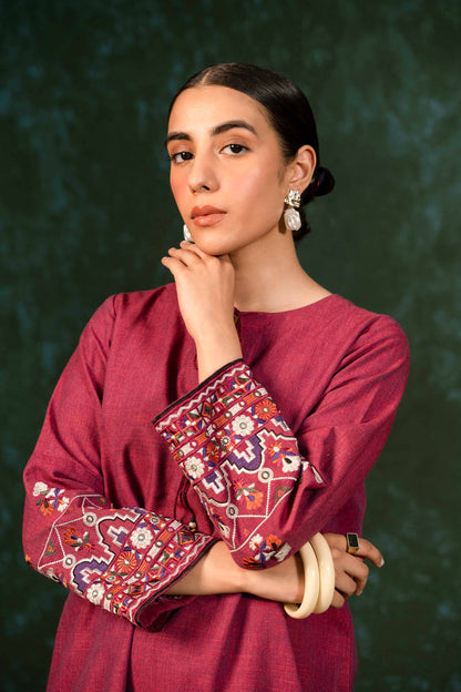 Nishat Linen - Embroidered Shirt - AW23-03