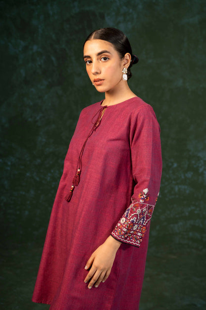 Nishat Linen - Embroidered Shirt - AW23-03