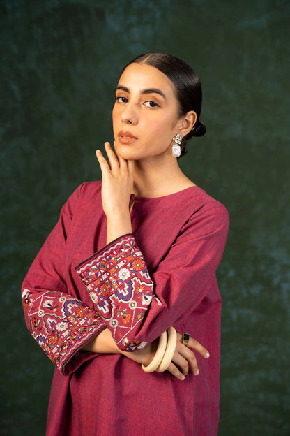 Nishat Linen - Embroidered Shirt - AW23-03