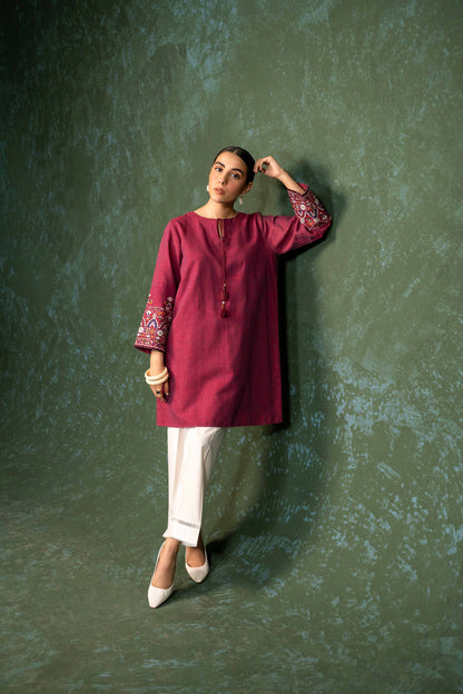 Nishat Linen - Embroidered Shirt - AW23-03