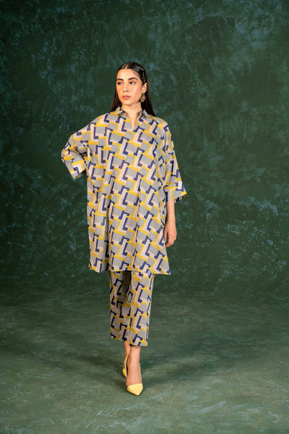 Nishat Linen - 2 Piece - Printed Suit - AW23-06