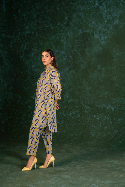 Nishat Linen - 2 Piece - Printed Suit - AW23-06