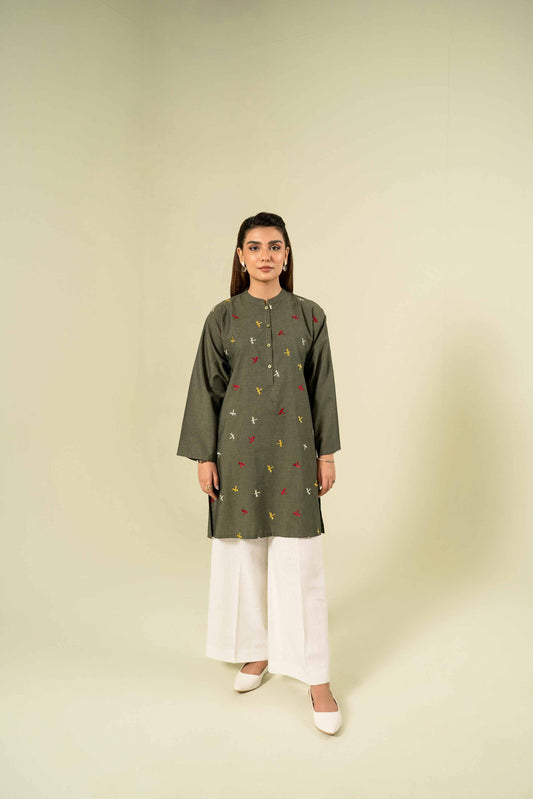 Nishat Linen - Embroidered Shirt - AW23-08