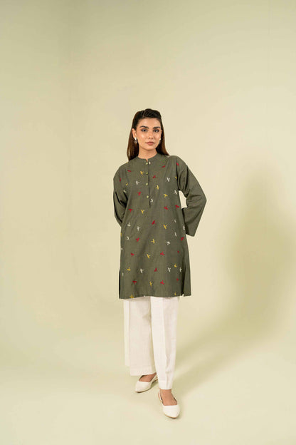 Nishat Linen - Embroidered Shirt - AW23-08