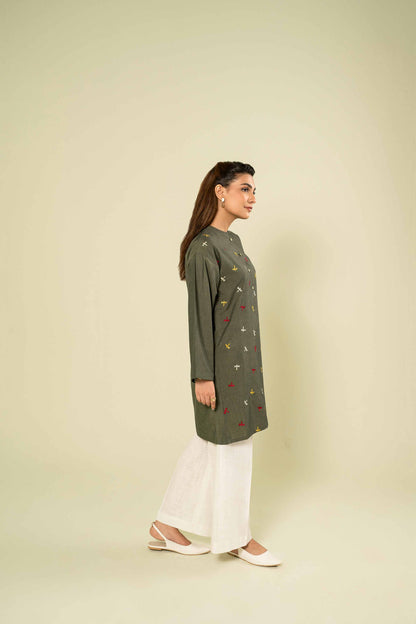 Nishat Linen - Embroidered Shirt - AW23-08
