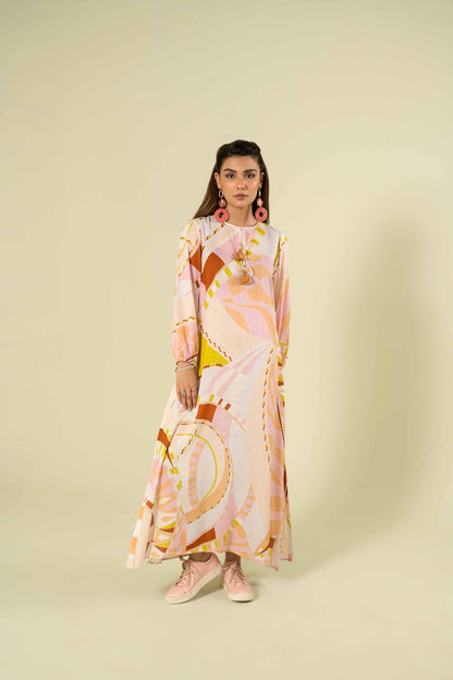 Nishat Linen - Printed Dress - AW23-12