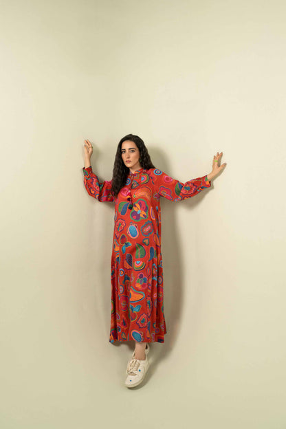 Nishat Linen - Printed Dress - AW23-13
