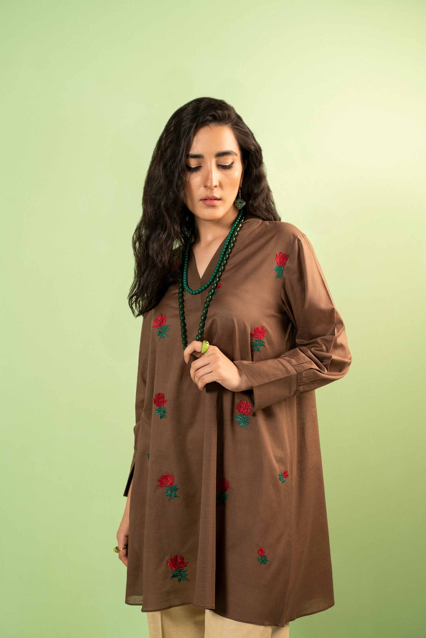 Nishat Linen - Embroidered Shirt - AW23-14
