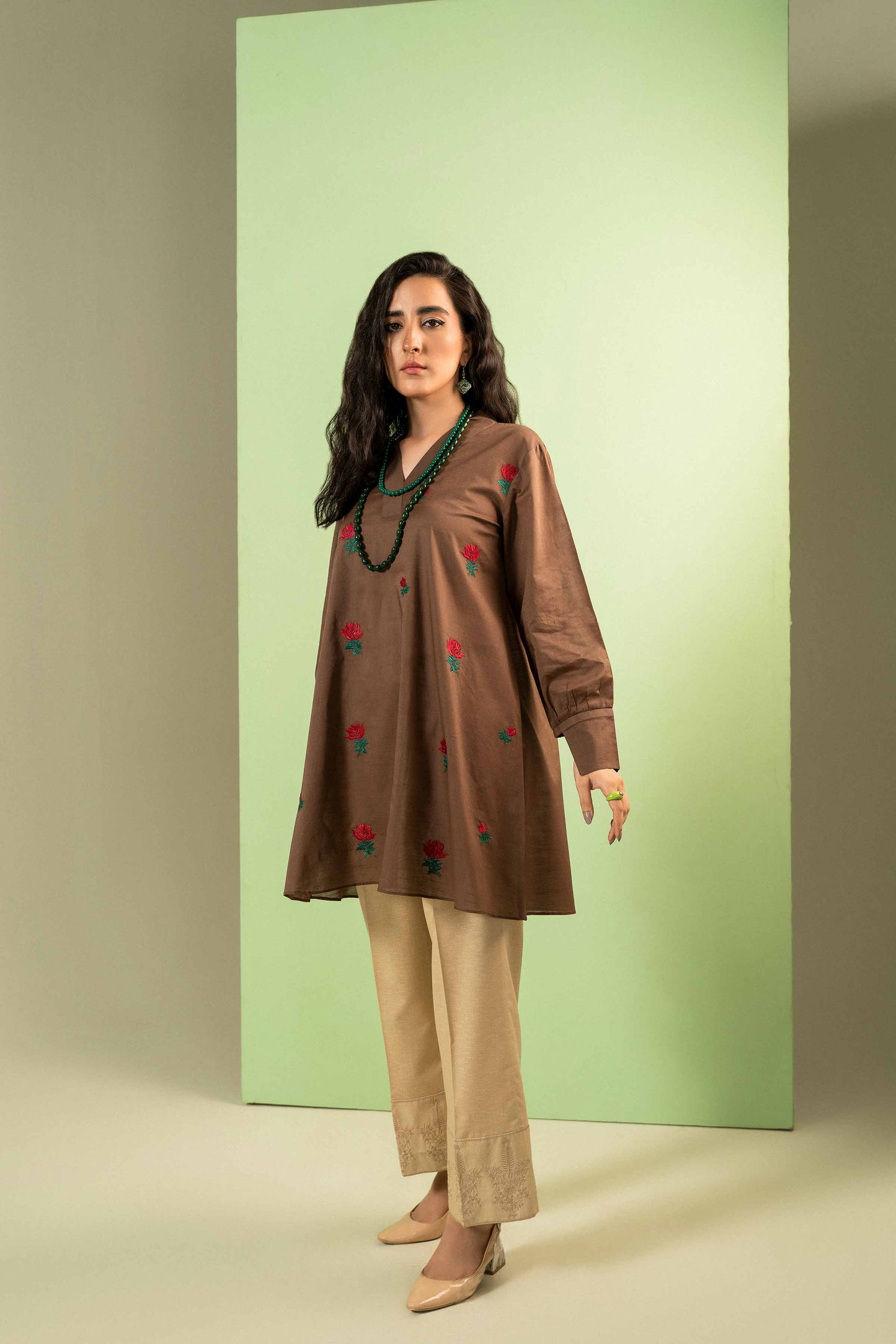 Nishat Linen - Embroidered Shirt - AW23-14