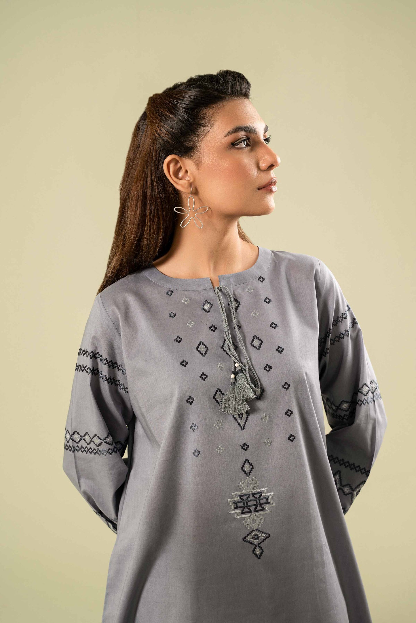 Nishat Linen - Embroidered Shirt - AW23-15