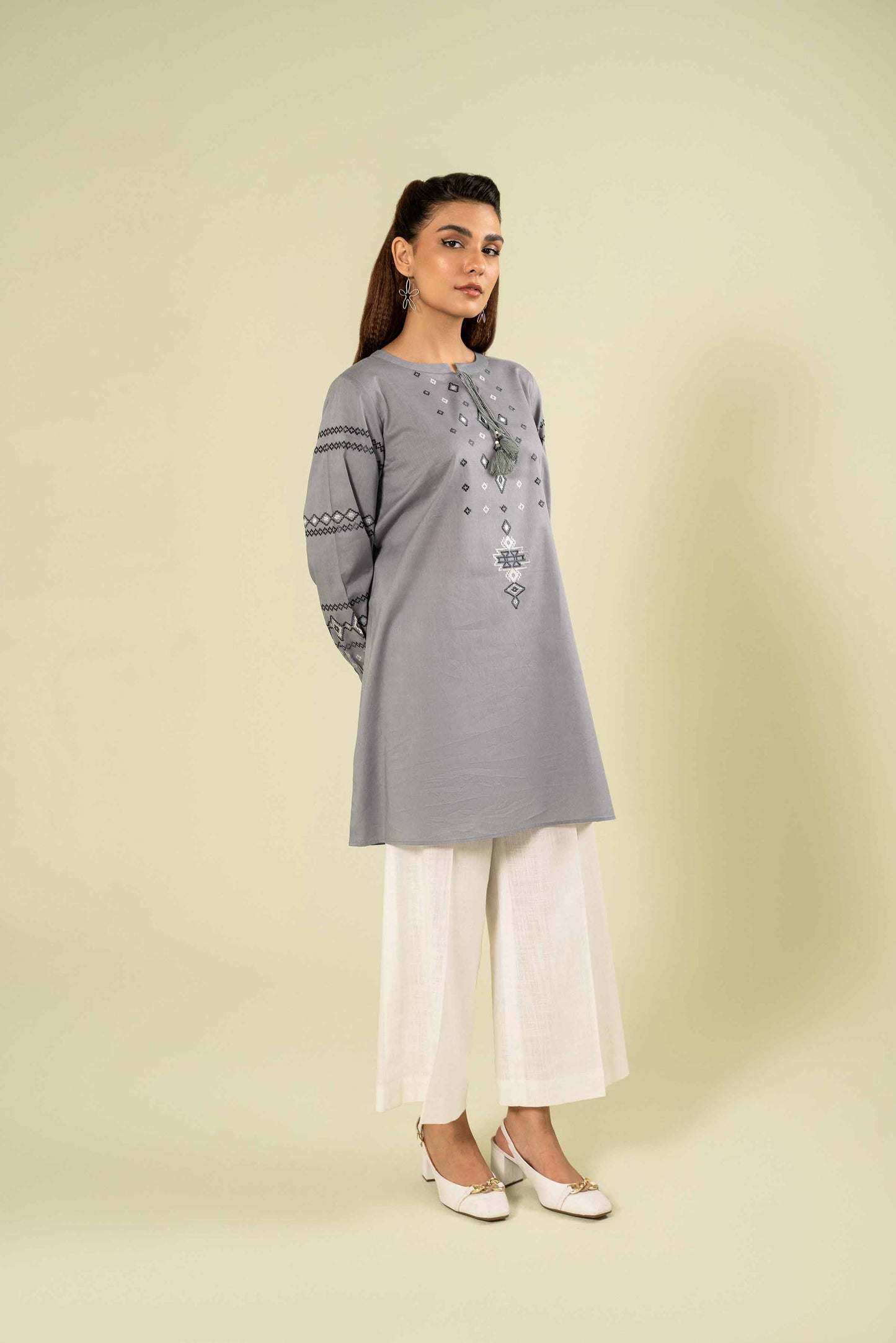 Nishat Linen - Embroidered Shirt - AW23-15