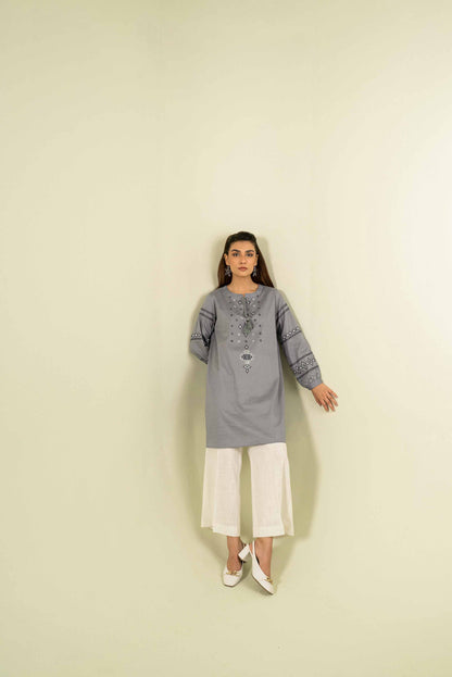 Nishat Linen - Embroidered Shirt - AW23-15