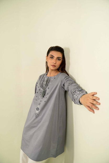 Nishat Linen - Embroidered Shirt - AW23-15