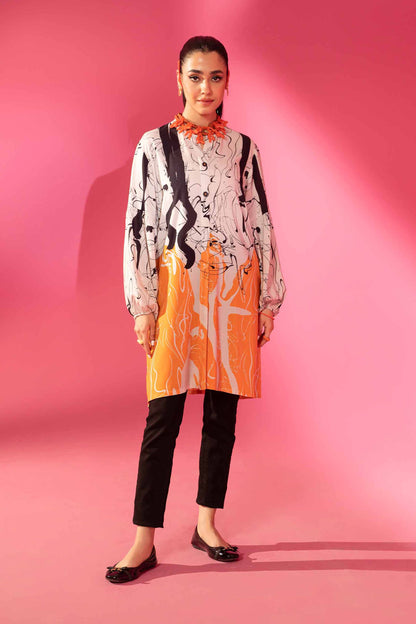 Nishat Linen - Printed Tunic - AW23-26