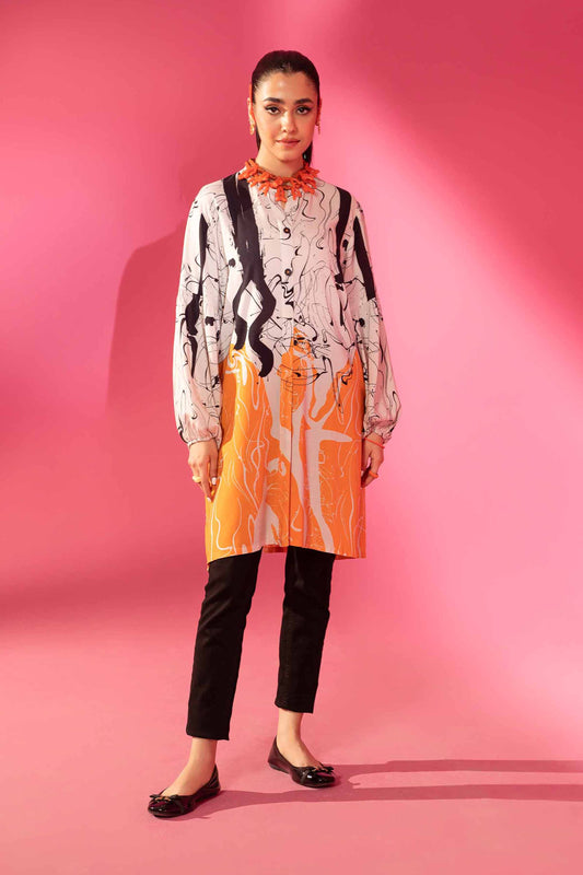Nishat Linen - Printed Tunic - AW23-26