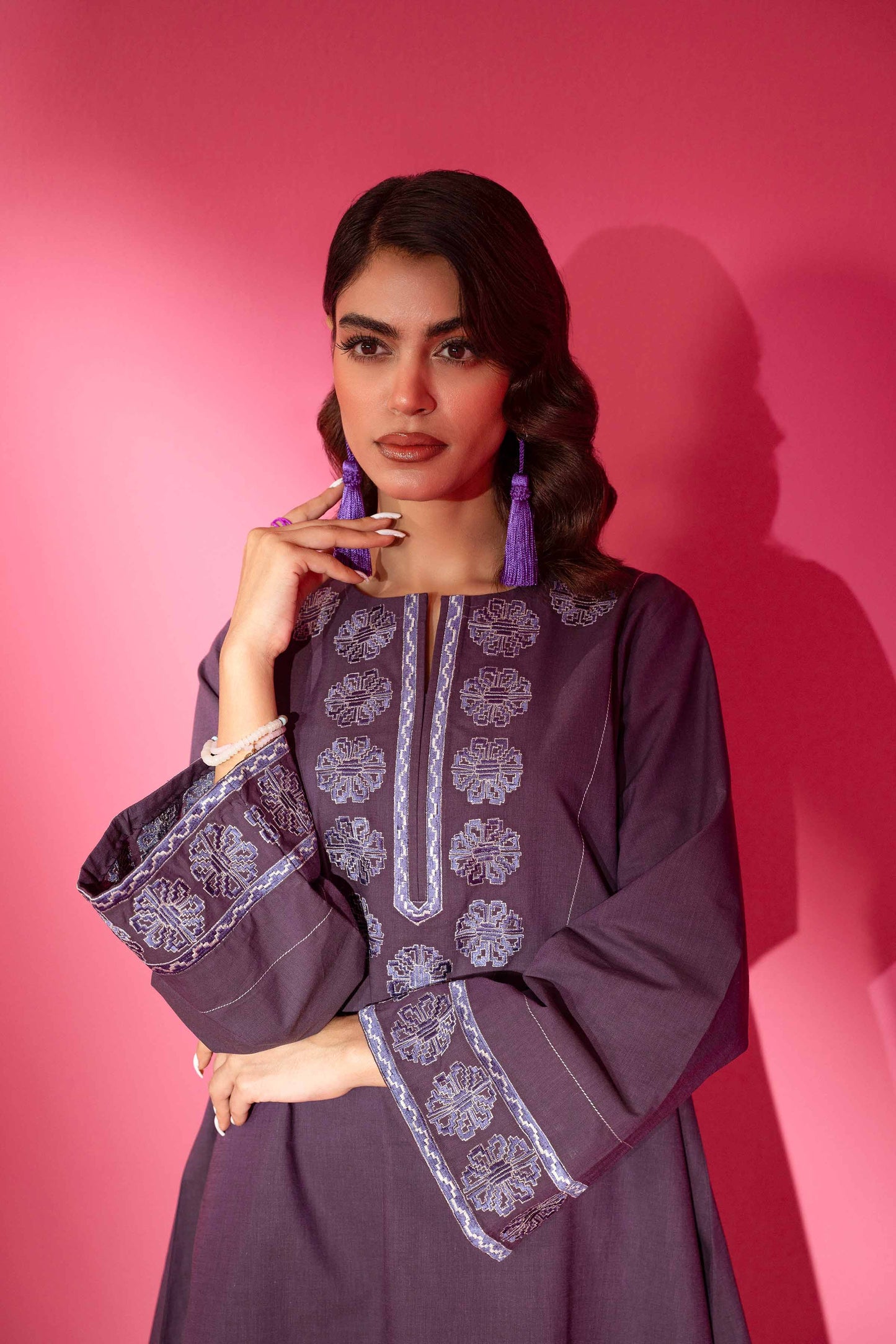 Nishat Linen - Embroidered Shirt - AW23-27