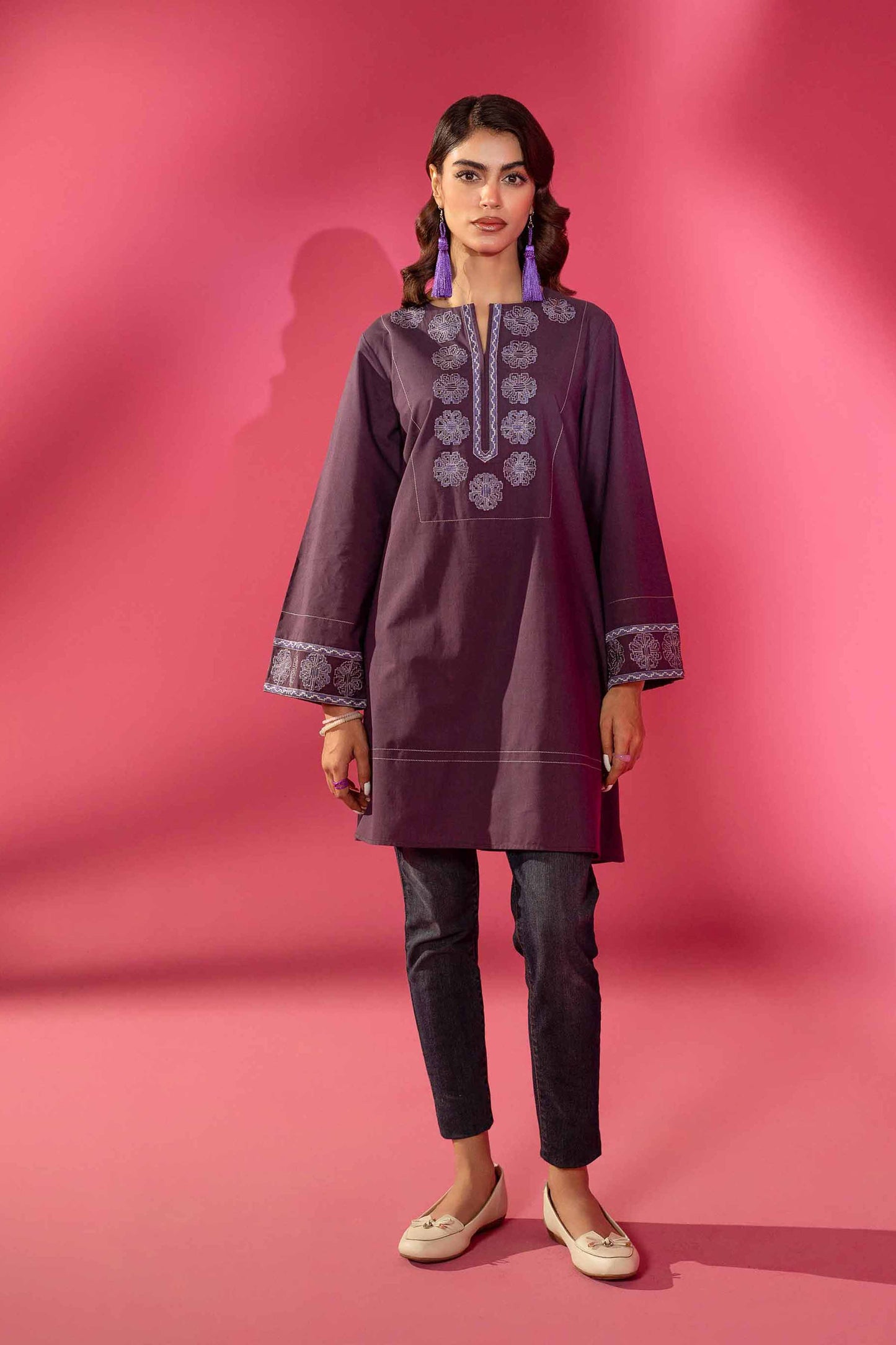 Nishat Linen - Embroidered Shirt - AW23-27